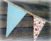 fabric happy birthday bunting / banner, tea party birthday, 1st birthday
