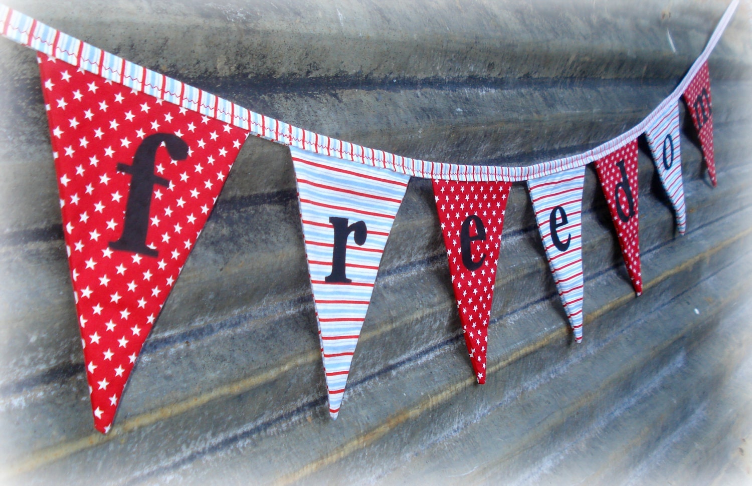 4th of July pennant, Patriotic freedom flag, Memorial day, summer bunting