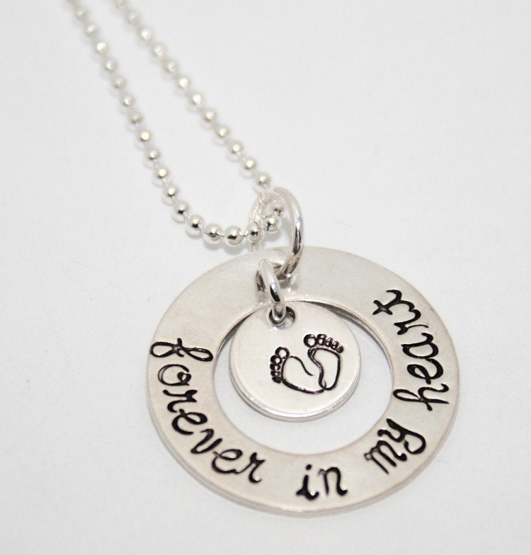 Forever In My Heart Footprints Pendant
