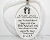 Baby Foot Prints Glass Christmas Ornament