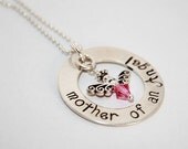 Eternity Washer with Angel Birthstone Charm