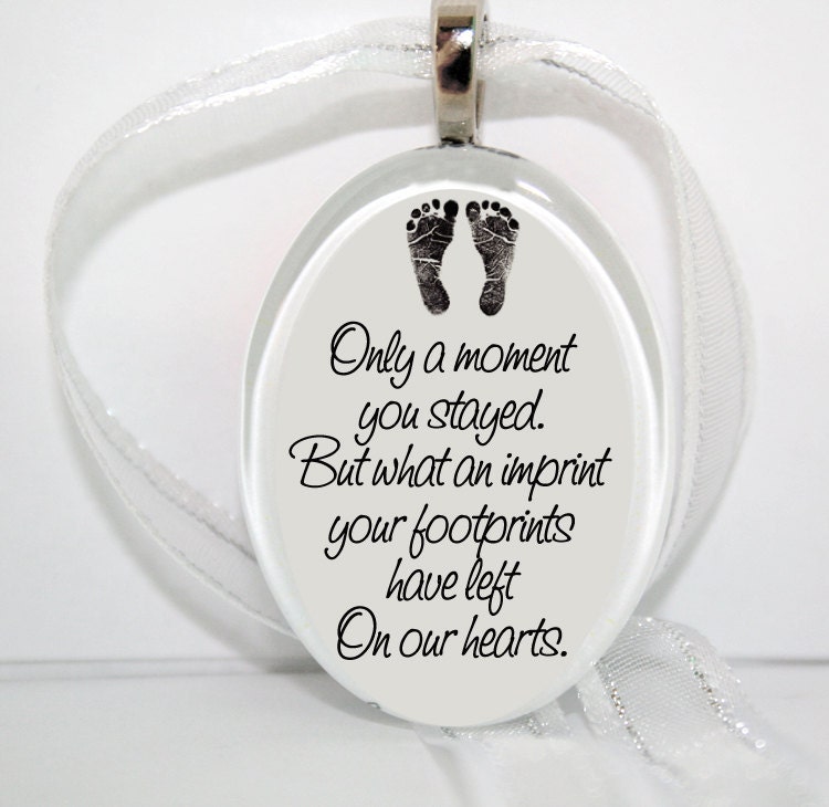 Only a moment you stayed.. Oval Glass Christmas Ornament
