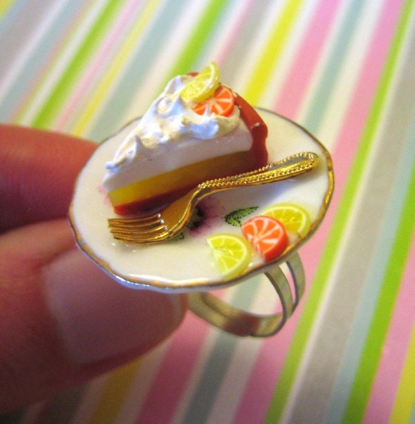Kawaii Pie Adjustable Ring
