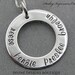 Name Necklace - Personalized Jewelry - Sterling Impressions Handstamped Four Name Eternity Circle Necklace