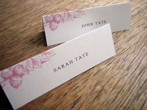 Place Card Template - Floral