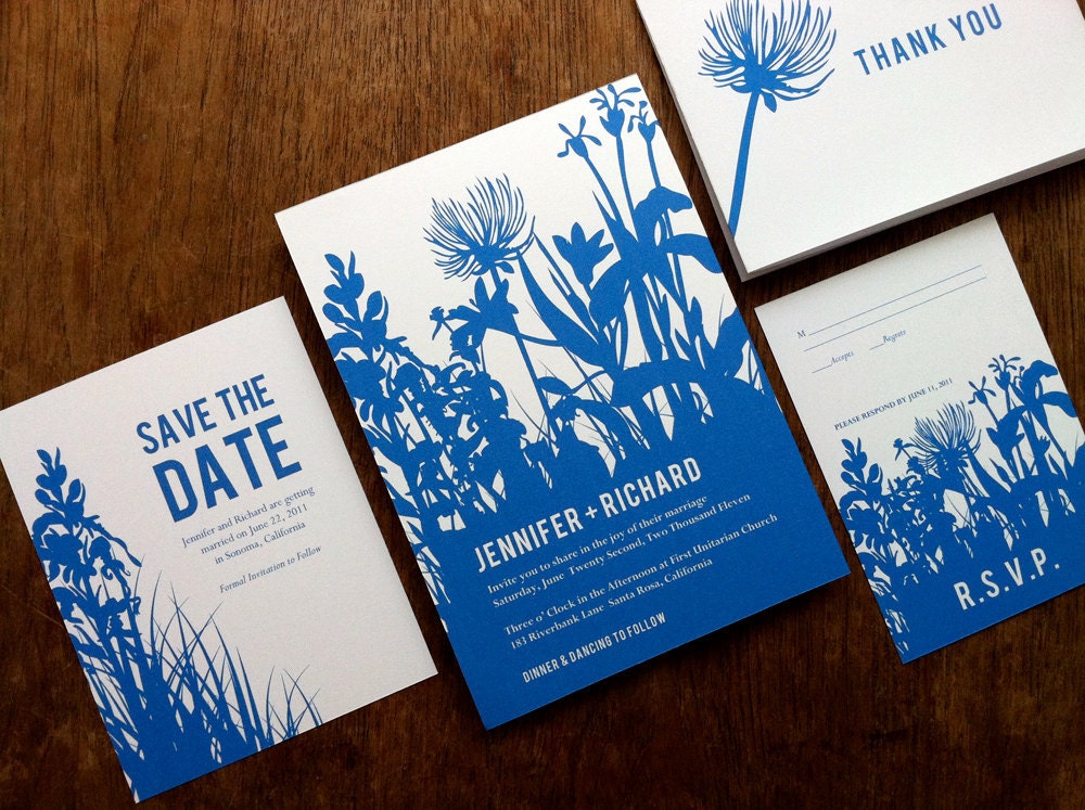 Bluebell Printable Wedding Correspondence Set