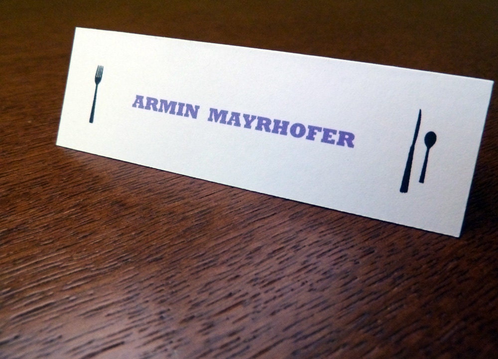 Printable Wedding Place Cards - Silhouette