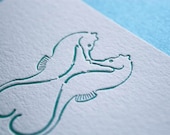 SAMPLE- Caribbean Letterpress Wedding Invitation