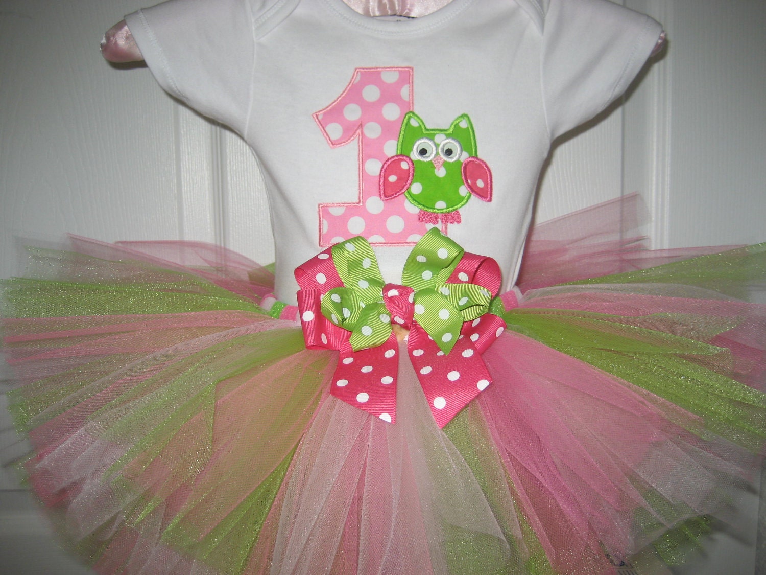 Boutique First Birthday Owl tutu set