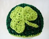 The Wee Ones Shamrock Infant Cap in Dark Green