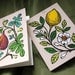 Fruit Linocut Reproduction Cards Set of 8 with envelopes