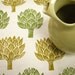 Artichoke linen tea towel