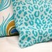 Leopard Print hand printed linen lumbar pillow cases set of three