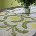 Hand Printed Dandelion Linen Table Runner 16 x 57