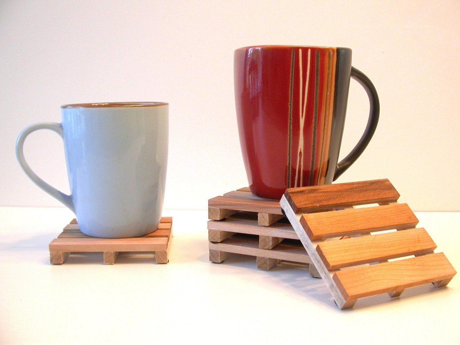Coasters - Beverage Pallets Made From Reclaimed Wood Pallets - 6 coaster set