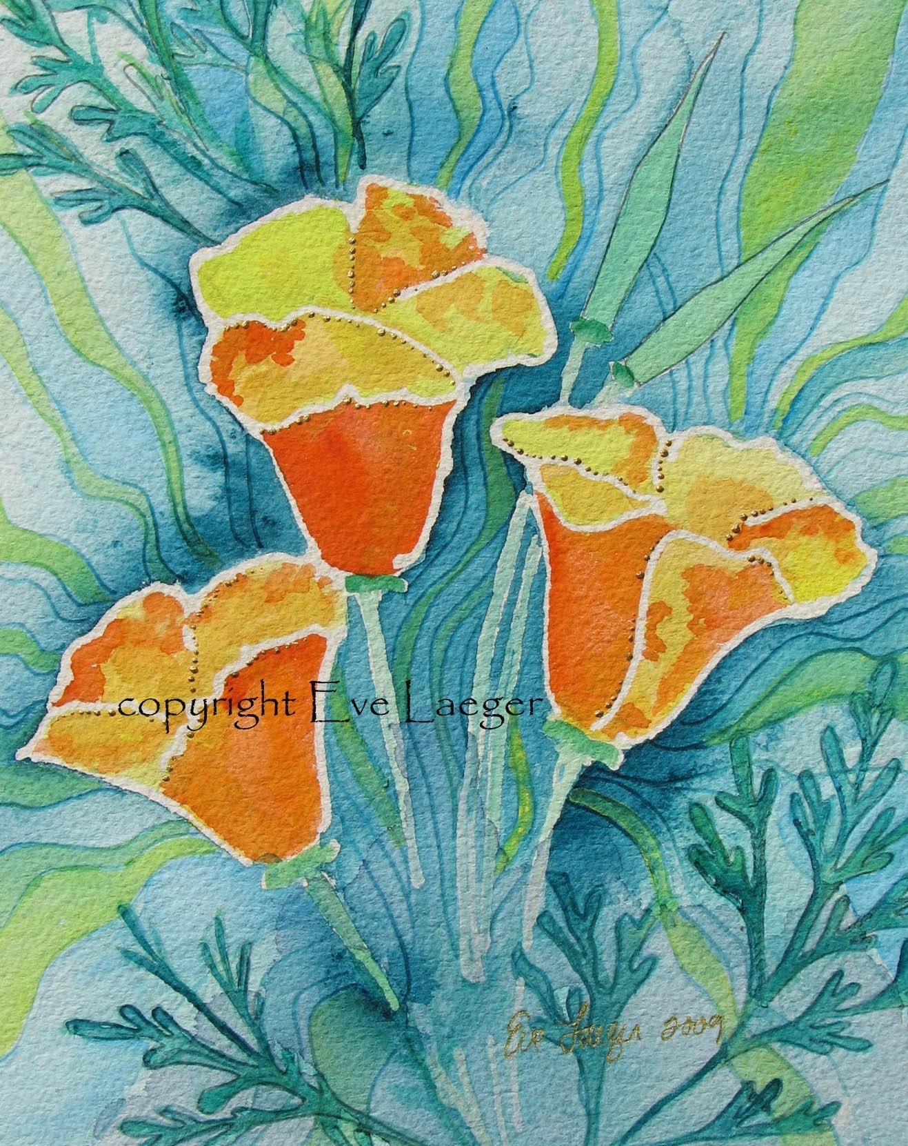 Painted Poppies Card