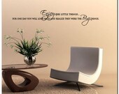 Enjoy the Little Things -  Vinyl Wall Lettering Decor