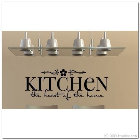 Kitchen The Heart Of The Home Vinyl Wall Lettering by itwaddle