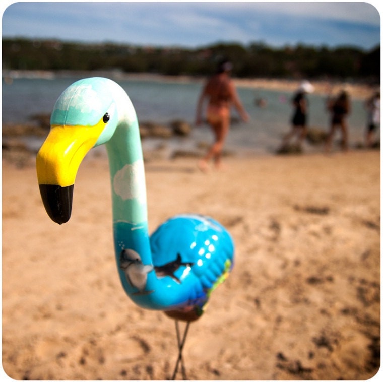 Handpainted Custom Plastic Flamingo