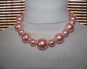 Large vintage pink pearls