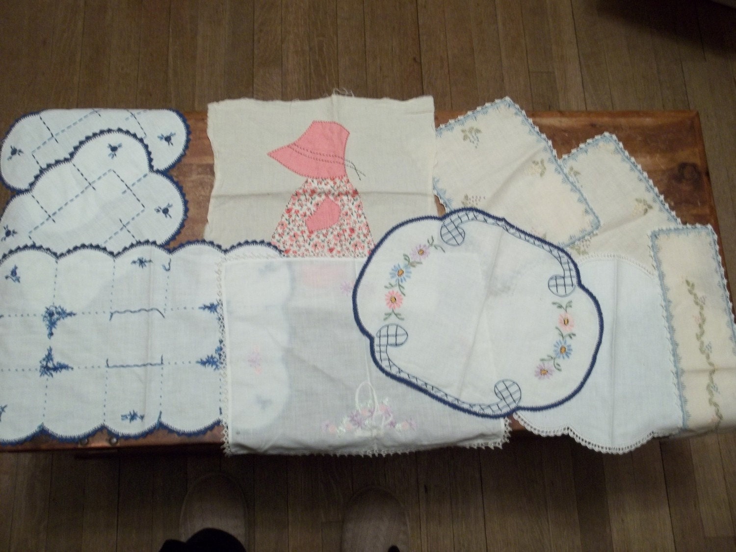 vintage ten piece dresser scarfs