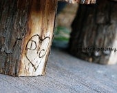 WOODBURNING / ENGRAVING ONLY for your Rustic Wood Tree Slice Wedding Cake Base or Cupcake Stand