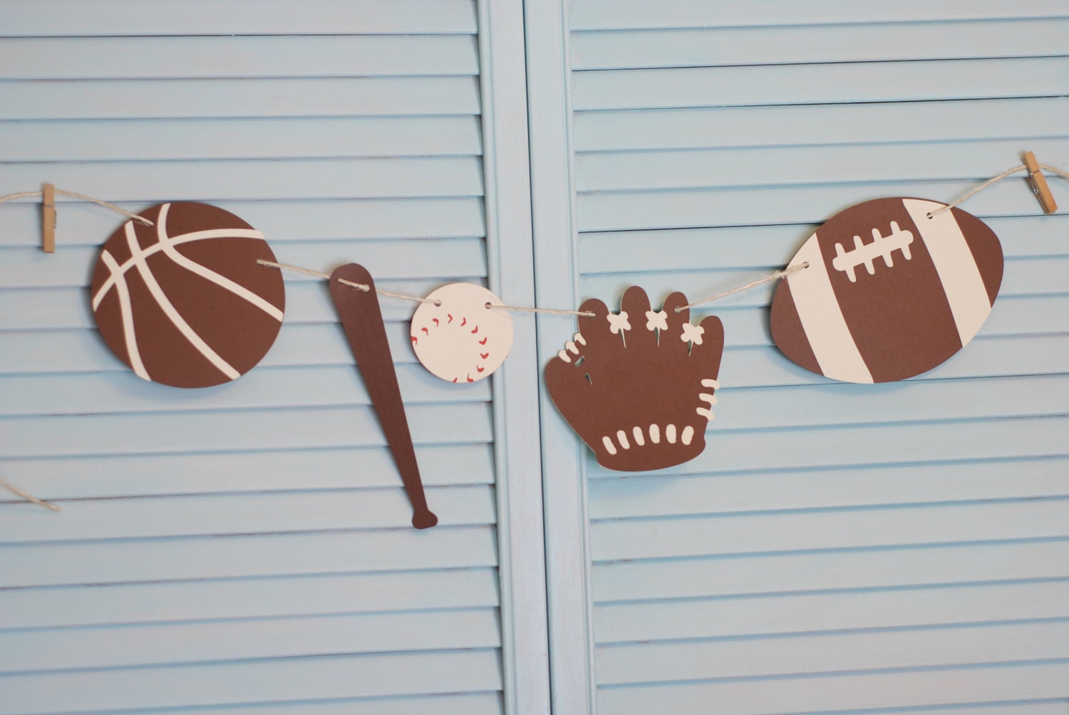 Vintage Sports Theme Banner - baseball, basketball, football - perfect for your birthday party, bedroom decor, or nursery decor