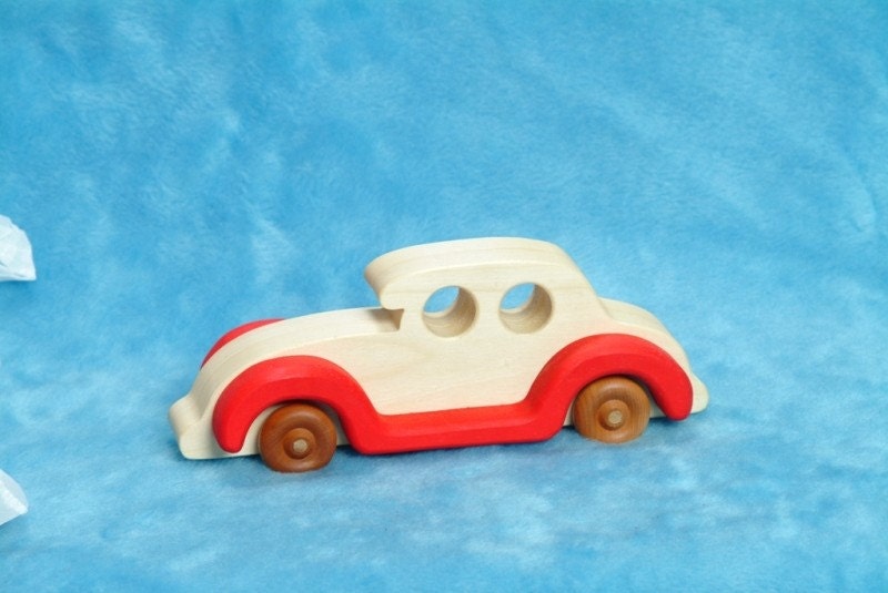 Handcrafted wooden toy car