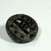 Victorian Black Glass Buckle Button with Gold Gild