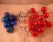 Gorgeous Lot of 32 Vtg Christmas Patriotic 4th of July Mercury Glass Ball Picks