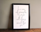 In a Sea of People... - FRAMED Print - 11x17