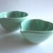 Mint green Nesting Heart Bowls, heart bowl, serving bowl, heart dish, Handmade stoneware pottery