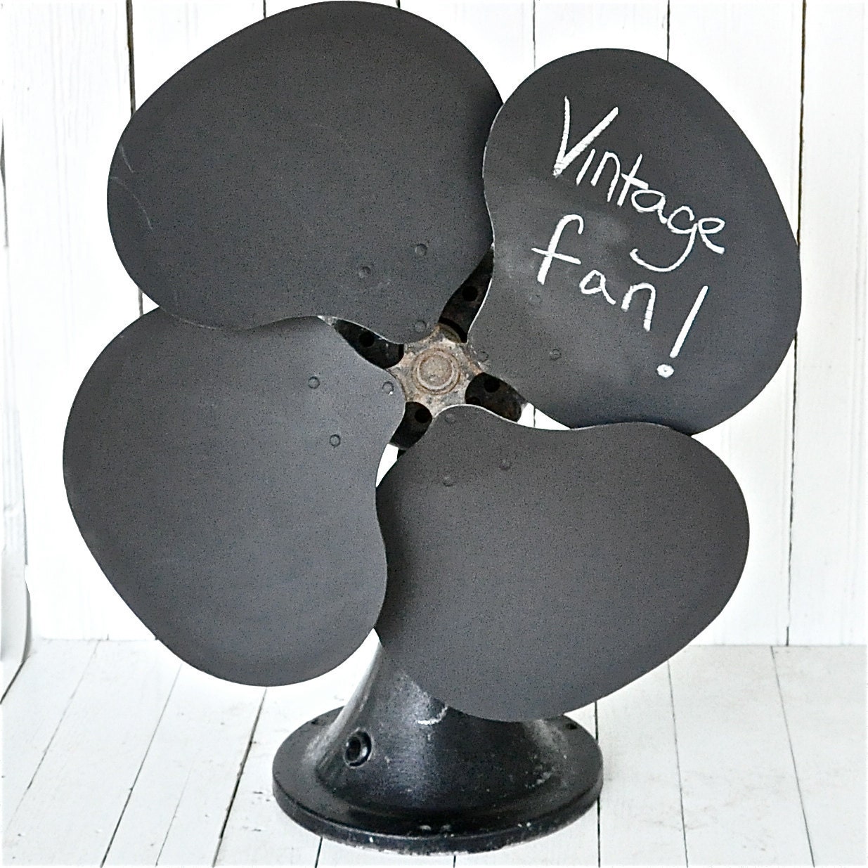 Upcycled Chalkboard Fan