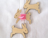 Lovey the Bunny Rabbit Embroidery Floss Holder (Set of 3)