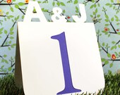 Wedding Table Numbers Custom Initials 1 to 25