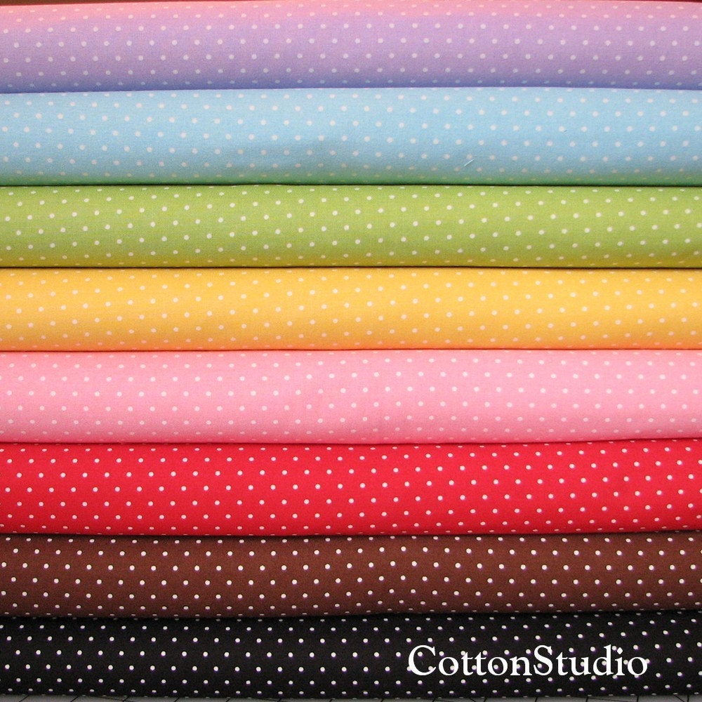 Polka Dot Fabric Fat Quarter Bundle Set Japanese Import