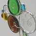 Circles Recycled and Repurposed Stained Glass Suncatcher- OOAK