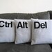 Ctrl - Alt - Del Three Pillow Set- Geeks Need Pillows Too- Made with Eco-Felt