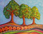 Lollipop Lane Acrylic Painting