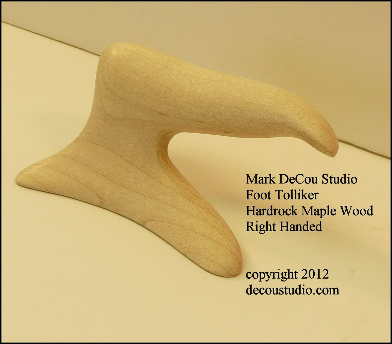 Hat Making Tool Foot Tolliker New Millinery Creasing Brim Crown Shaping Right Handed Hardrock Maple Wood