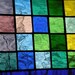 Rainbow Stained glass window panel rectangular multi-colored spectrum