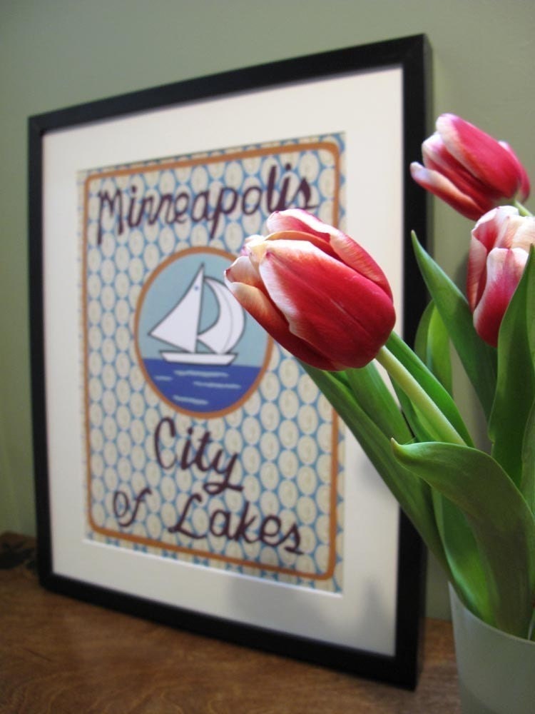 12 x 16 Minneapolis City of Lakes print