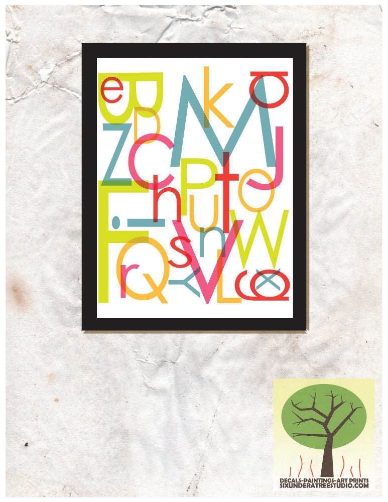 Soup of Letters Art Print 8.5" x 11" Matte Finish