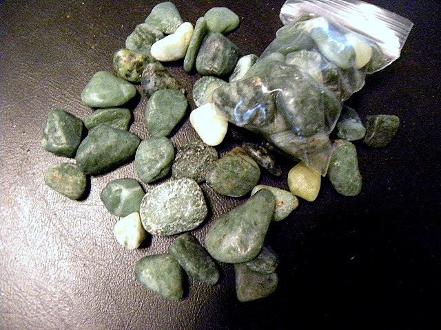 Aqua,Teal,Green stones in assorted sizes 2x3 bag full-Terrarium rocks-Fairy Garden Stones-Wedding Decor stones