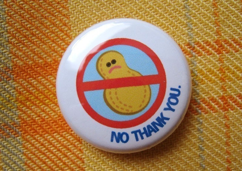 Peanuts, No Thank You - 1 pin/magnet