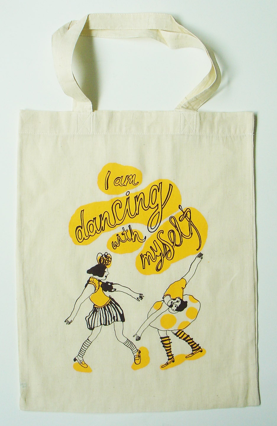 I am dancing with myself - tote bag