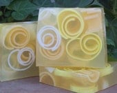 Milk N Honey Soap, Swirly Curly, 4oz, Creamy, buttery fragrance, yellow and gold