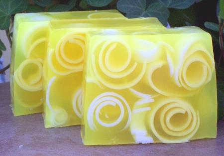Sale Lemon Soap, Light fragrance, handmade glycerin soap