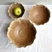 minimalist ceramic bowls nesting bowl set of 3 flower shape handmade serving bowls Autumn brown