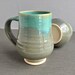 Handmade Pottery Mug or Beer Stein tea mug Turquoise Zen Garden minimalist stoneware pottery